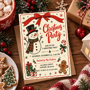 Holiday Holly Christmas Party Invitation