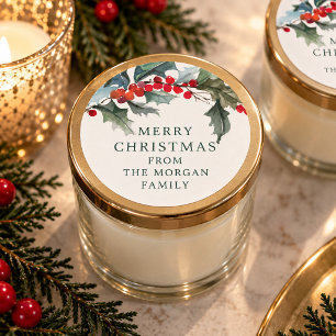Holiday Holly Christmas Sticker