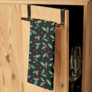 Holiday Holly Kitchen Towel