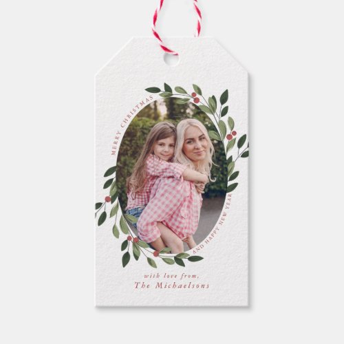 Holiday Holly Photo Gift Tags