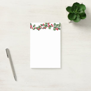 Holiday Holly Post-it Notes