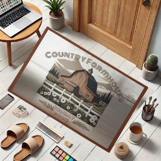 Holiday Home Rustic Country Farmhouse Minimalist  Doormat