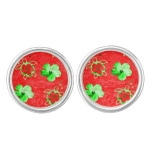 Holiday Honu Turtles Cufflinks
