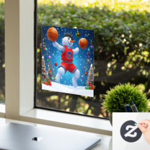 Holiday Hoops Window Cling