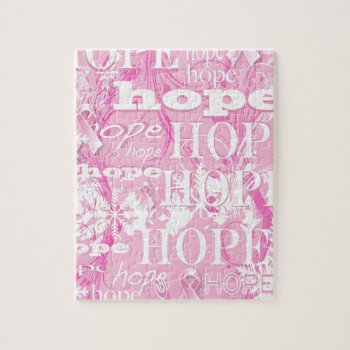 Holiday Hope Breast Cancer Awareness Products Jigsaw Puzzle by KPattersonDesign at Zazzle