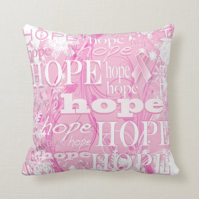 Holiday Hope Breast Cancer Pillow