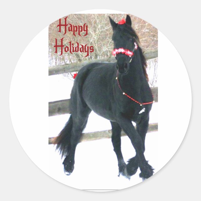 Holiday Horse Envelope Seals (Front)
