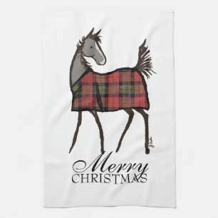 Holiday Horse Foal with Blanket Christmas Towel