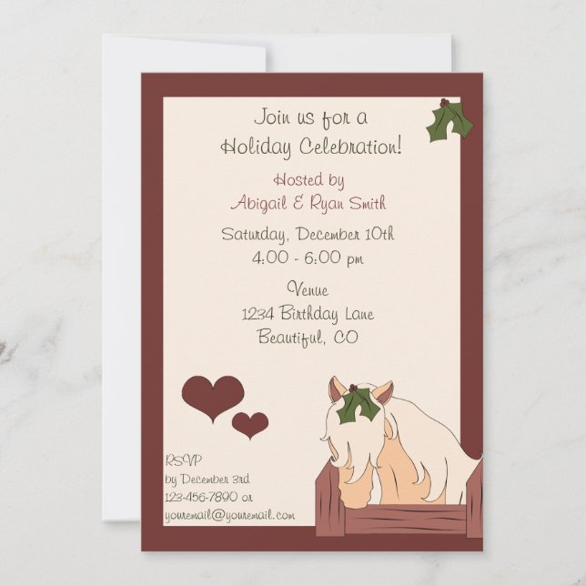 Holiday Horse Party Invitation (Front)