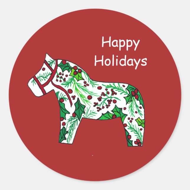 Holiday Horse Sticker (Front)