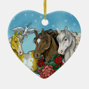 Holiday Horses~horse lover ornament