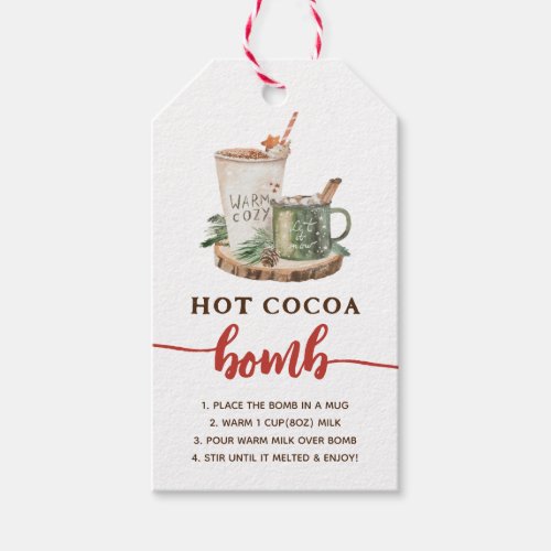 Holiday Hot Cocoa Bomb Cookie Tag