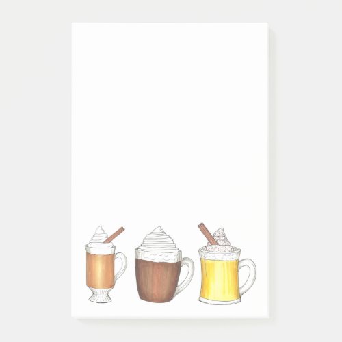 Holiday Hot Cocoa Buttered Rum Egg Nog Post_Its Post_it Notes
