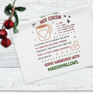 Holiday Hot Cocoa Recipe Christmas Kitchen Towel