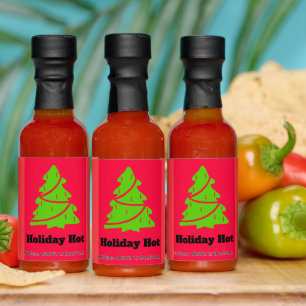 Holiday Hot Sauce Bottle Favors