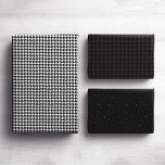 Holiday houndstooth classic black and white wrapping paper sheets<br><div class="desc">A classic houndstooth pattern makes a perfect chic gift wrap trio. With black and white and gray and a starry accent pattern,  these three wrapping paper styles will look super stylish under the tree. Also works well for gifts year round!</div>
