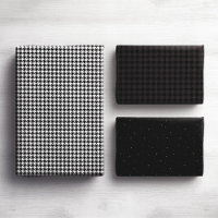Holiday houndstooth classic black and white