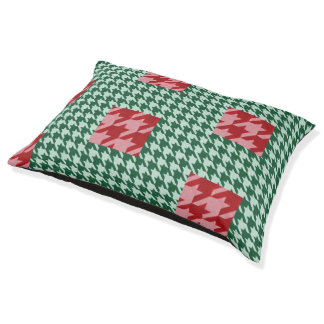 Holiday Houndstooth Pet Bed