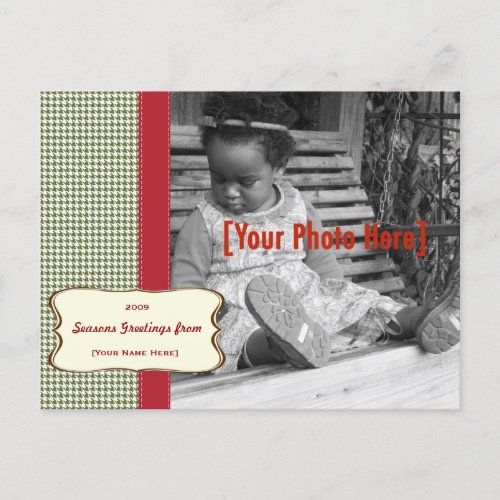 Holiday Houndstooth Photo Card