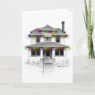 Holiday House Glow Card