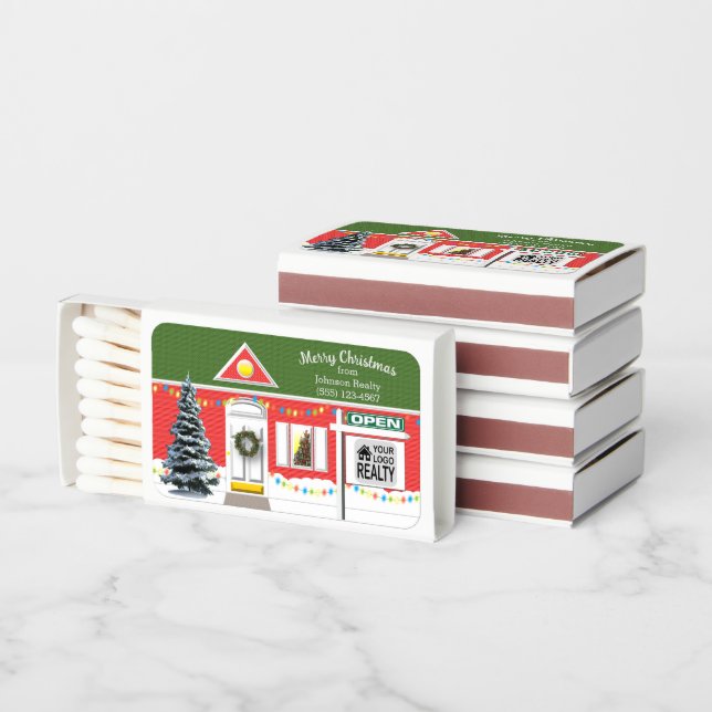 Holiday House Realtor Marketing Matchboxes (Stacked)