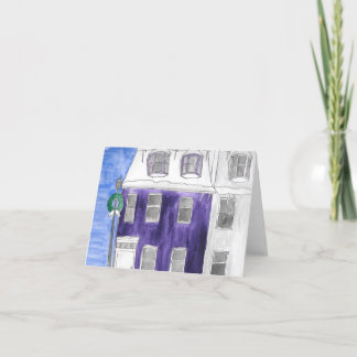 Holiday House with Wreath  Card