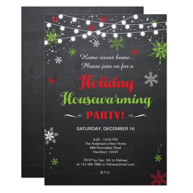 Holiday Housewarming Party Invitation