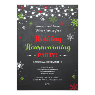 Christmas housewarming invitations