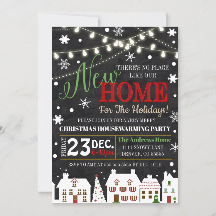 Holiday Housewarming Party Invitation Zazzle