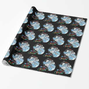 Holiday Hugs Yeti! christmas giftwrap Wrapping Paper