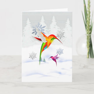 Holiday Hummingbird Christmas Card