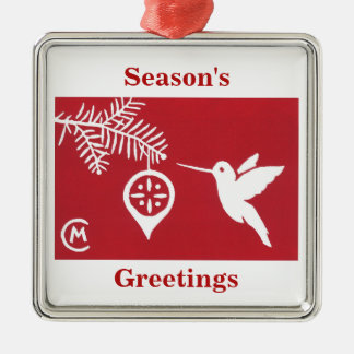 Holiday Hummingbird Deluxe Metal Ornament