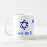 Holiday Humor Christmas and Hanukkah Coffee Mug<br><div class="desc">A cute holiday mug with a sense of humor makes a fun gift for homes combining faiths - Jewish and Christian, Hanukkah and Christmas. The Star of David side says a home with OY and the Santa Claus side says a home with JOY. Gift wrapped packages in coordinating colors associated...</div>