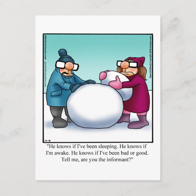 Holiday Humor Postcard (Front)