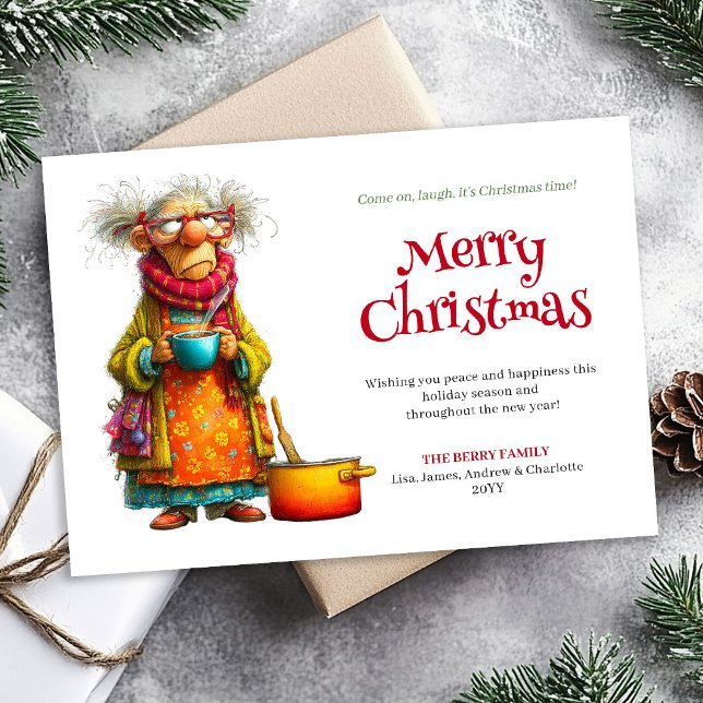 Holiday Humor Woman Custom Printable Greeting (Holiday Humor Woman Custom Printable Greeting)