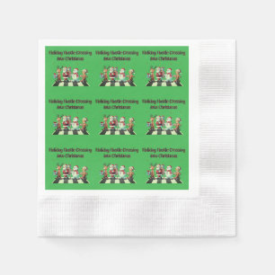 Holiday Hustle Crossing into Christmas Paper Napkins