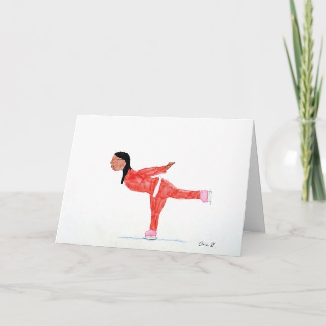 Holiday Ice Skater Card (Front)
