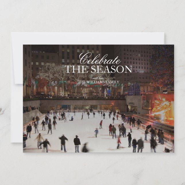 Holiday Ice Skating Rink at Rockefeller Center Invitation (Front)