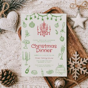 Holiday Illustrations Work Party Invites