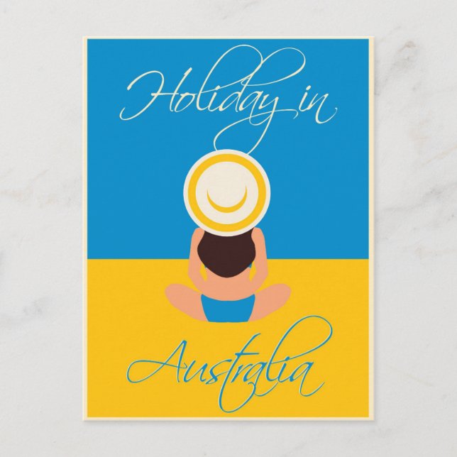Holiday In Australia Modern Beach Travel Postcard (Front)