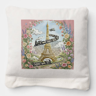 Holiday in Paris, Eiffel Tower, French Art Cornhole Bags
