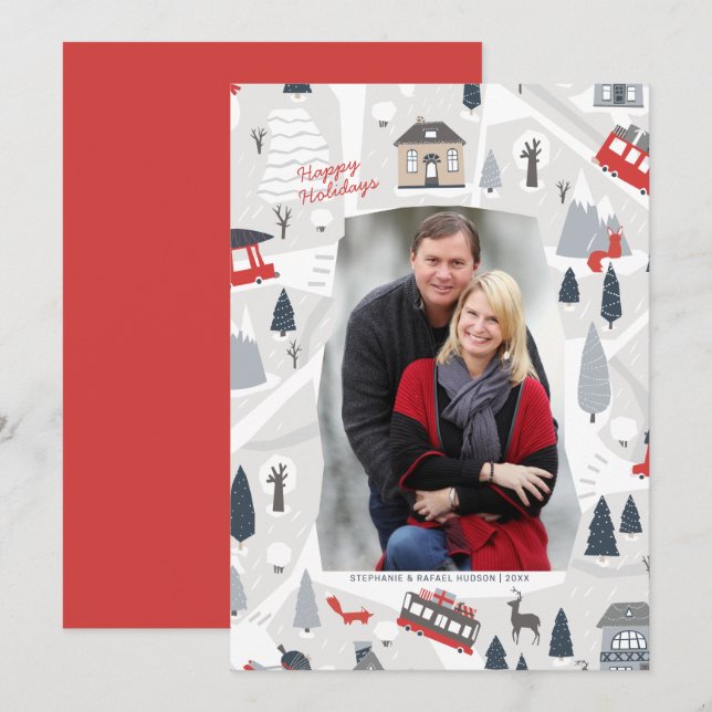Holiday in the City Christmas Photo Card (Front/Back)