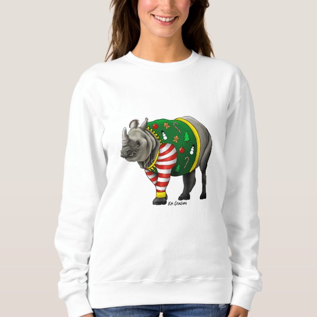 Holiday Indian rhino Sweatshirt (Front)