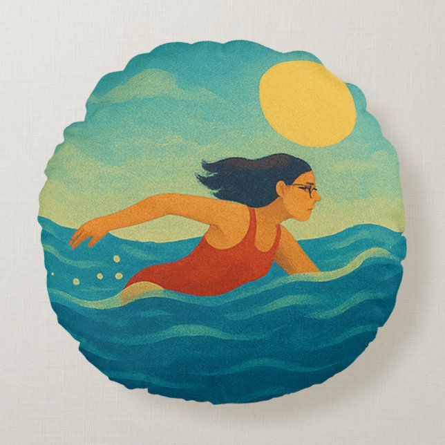 Holiday is round pillow (Front)