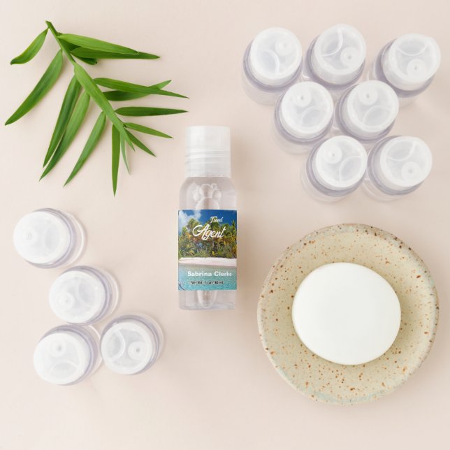 Holiday island custom name hand sanitizer (Laydown)