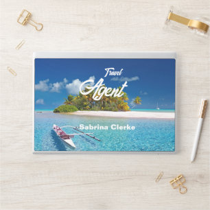 Holiday island custom name HP laptop skin