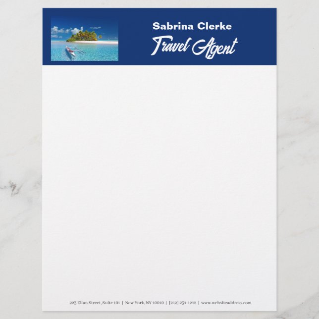 Holiday island custom name letterhead (Front)