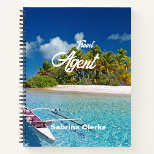 Holiday island custom name notebook