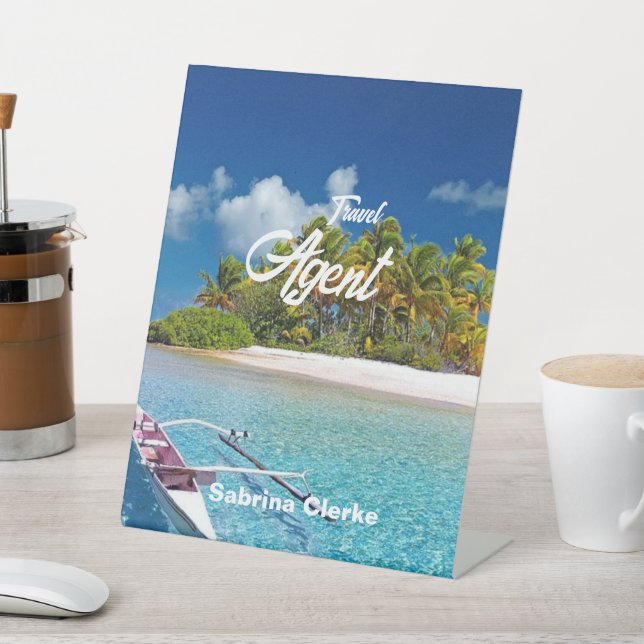 Holiday island custom name pedestal sign (In SItu)