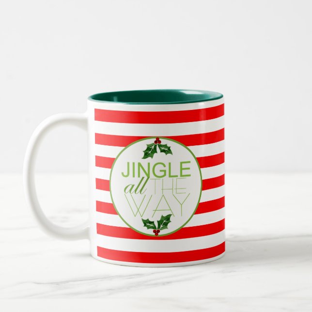 Holiday Jingle All the Way Two-Tone Coffee Mug (Left)